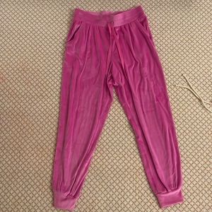 These are such cozy sweatpants! They have been used but not in bad condition.